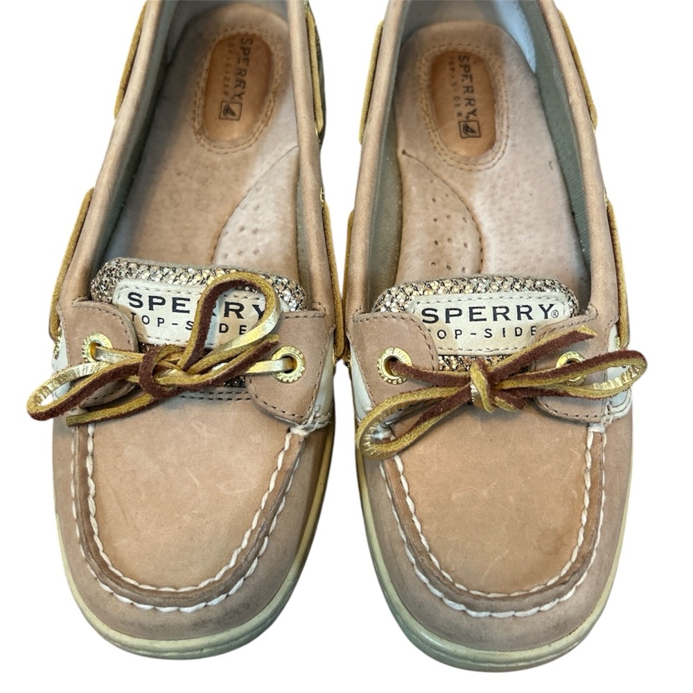 Sperry Tan Leather Boat Shoes - Women's Classic Deck Slip-Ons